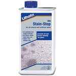 lithofin Brand Stain Stop Sealant, 1 Liter, Clear, Resin, for Natural Stone Surfaces like Marble, Water Resistant, Industrial Style, Floor, Wall, and Window Application