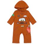 Disney Pixar Cars Tow Mater Little Boys Zip Up Coverall 7-8