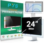 pys Removable iMac Privacy Screen 24 inch Compatible with Apple Studio Display(2021), Monitor Privacy Screen for Apple Desktop Computer, Anti-Glare Protector and UV-Blocking Screen Protector Filter