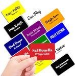 Magnet Me Up Custom Printed Magnetic Name Tag Badge - Text Only, 2x3 inch, Full-Color Customizable Identification Label, for Schools, Offices, Businesses, Made in USA