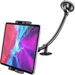 Car Windshield Tablet Mount, woleyi Gooseneck Long Arm Suction Cup Car Tablet & Phone Holder for iPad Pro 9.7, 11, 12.9 Air Mini 5 4 3 2, Galaxy Tabs, iPhone Series, More 4-13" Tablets and Cell Phones