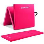 Gallant Gymnastics Mat Tri-Fold with Carrying Handle - 6ft Long High Density 5cm Thick Foam Non-Slip Exercise Gym Mats for Home Yoga Pilates Fitness Workout Gymnastics Acrobatics for Men & Women