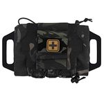 Tactical Military Pouch MOLLE Rapid First-aid Belt Pouch Survival Two-Piece System Med Roll Carrier Hypalon Handle Bag