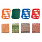 Coin Sorter Trays & Coin Wrappers - 4 Color Coded Coin Sorting Tray and 100 PCS Coin Wrappers Assorted