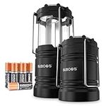 SUBOOS Camping Lanterns Battery Operated [2 Pack] - 2X Brighter LED Camping Lights with Magnetic Base and Foldable Hook, Portable Camping Lamp for Hurricane, Emergency, Home, Shed and More