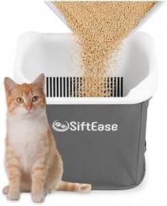 Cat Litter Sifter - SiftEase Litter Box Sifting, Fast & Easy Scoop Free Cleaner, Large Sifter with Bin for Longer Lasting Litter (Dark Grey)