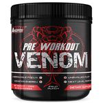 Pre Workout Venom 'Fruit Punch' - Pump Pre Workout Supplement by Freak Athletics - Elite Level Pre Workout Supplement - Pre Workout Powder Made in The UK - Available in Fruit Punch