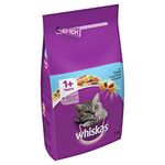 Whiskas 1+ Dry Cat Food for Adult Cats Kibble with Tuna, 2kg