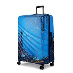Safari Select Brooklyn 77 Cms Check-in Trolley Bag Hard Case Polycarbonate 8 Wheels with 360 Degree Rotation, Recessed TSA Lock, Anti-Theft Zipper, Trolley Bags for Travel, Suitcase for Travel, Blue