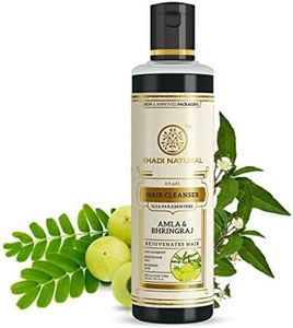 Khadi Natural Amla & Bhringraj Shampoo for Controlling Dandruff & Hair fall | Shampoo for Reducing Scalp Irritation | Paraben & SLS Free | Suitable for All Hair Types| 210ml