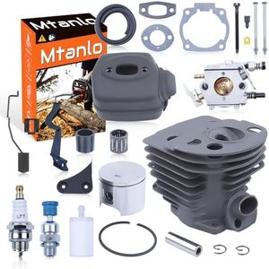 Mtanlo For Husqvarna 55 51 For Chainsaw parts, 46mm Cylinder Kit, 503609171, 501766605, 503218202, 503281504