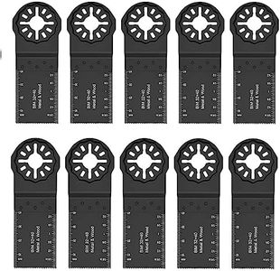 10Pcs Starlock Multitool Blades Oscillating Saw Kit Quick Release Saw Blade Accessories for Wood and Plastic Compatible with Bosch Fein Multimaster Milwaukee Makita