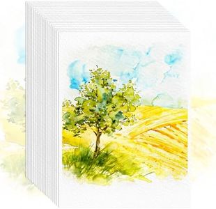 64 Sheets Watercolor Paper, 5"x7" Water Color Paper, 140lb/300gsm Artist Sketch Easel Acrylic Painting Loose Drawing Paper Bulk, Art Supplies for Kids Child Adults, Watercolors, Watercolor Paint Set