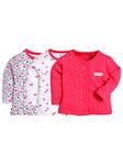 BABY GO FULL SLEEVE SET OF 3 TEES COMBO FOR BABY GIRLS(6-9M,FUSHIA)