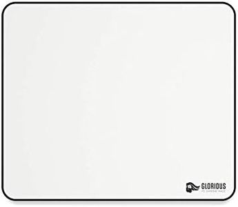 Glorious Large Gaming Mouse Mat/Pad - Stitched Edges, White Cloth Mousepad | 11"x13" (GW-L)