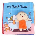 Baby Moo Bath Time Multicolour Activity Cloth Book – Soft, Crinkle Pages for Sensory Play, Washable & Water-Resistant – Ideal Infant & Toddler Toy, Ideal Baby Gift for Ages 3 Months and Up