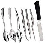 Culinary Specialty Tools, Professional Chef Plating Kit, 7 Piece Stainless Steel Set