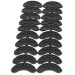 BODYA 20Pcs Rubber Sole Heel Savers Toe Plates Taps DIY Glue on Shoe Repair Pads, Black