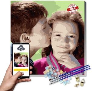 Custom Paint by Numbers kit for Adults - Personalized Paint by Numbersfor Beginner Customized DIY Paint by Numbers from Photo Oil Painting on Canvas Home Wall Decor Special Handmade Gift (H:20×28 in)