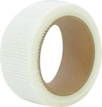 Plasterboard and Drywall Scrim Tape 50mm x 20m - White Plaster Wall Repair, Decorator Mesh Filler, Mending Agent, Adhesive Fibreglass Tape - For Reinforcing Joints, Filling Cracks, Patching Holes