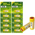 AJ Star 23A 12V Alkaline Batteries A23S MN21/23 L1028 A23 12V Battery Pack of 10