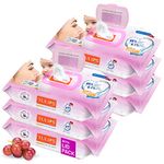 Tulips Sensitive Baby Wet Wipes LID Pack (72 Wipes X 6 Pack), for Gentle Cleaning/Moisturising, Rash Free, 99% Purified Water with Grapefruit Extracts