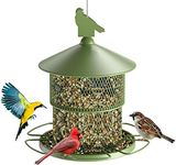 Outdoors Hanging Metal Bird Feeder: Digipettor 4 lbs Large Capacity Mesh Squirrel-Proof Wild Bird Seed Feeder for Garden Yard Outdoors Decoration, Green