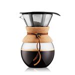 Bodum 11571 109 1L Pour Over Coffee Maker with Permanent Filter, Layered, Transparent