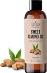 Sweet Almond Oil for Hair 100ml, Pure Almond Oil for Skin, Pure Almond Carrier Oil, Carrier Oil for Essential Oils Mixing, Almond Oil for Ears, Face, Sweet Almond Oil for Skin, Carrier Oil for Hair