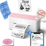 Phomemo Bluetooth Thermal Label Printer, Wireless Shipping Label Printer 4X6, Pink Barcode Label Printer for Small Business, Compatible with Phone & PC, Amazon, Canada Post, Ebay, Shopify, UPSP