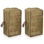 WYNEX 2 Pack Molle Pouches, Tactical EDC Utility Pouch Compact Water-Resistant, Organize Small Gear Gadget for Military Backpack