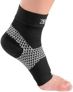 Zensah PF Compression Sleeve (Single) - Plantar Fasciitis Sleeve, Relieve Heel Pain, Arch Support, Reduce Swelling - Foot Sleeve, Plantar Fasciitis Sock,L,Black