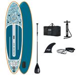 Aqua Marina Pure Air SUP Standup Paddle Board All-In-One Package: includes 10'2" Board, Pump, Carry Bag, Fin, Leash & Paddle.