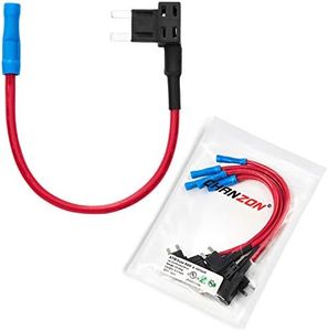 [UL Wire] Chanzon 5Pcs 14awg Add-a-Circuit Fuse Tap Adapter ATM/Mini Fuse Holder for 30A Automotive Car Motorcycle