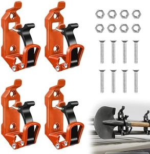 Heavy Duty Metal Rubber Shovel Mount Kit, Shovel Holder for Truck, Roof Rack mounting Brackets, Quick Release Tool Clamps, Overlanding Gear Clamp for Off Road Bed Wall Black Tie Down (Orange 4PCS)