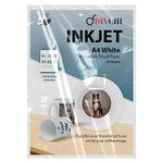 DIVCHI Water Slide Decal Paper A4 Size Inkjet Printer Decals Sheet Waterslide Transfer Papers (20 Sheets) White