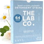 The Lab Co. Laundry Detergent Strips Washing Sheets | Eco Ultra-Concentrated | Non-Bio for Sensitive Skin | Non-Toxic Fragrance | EDC-Free | Lab-Tested | Soothing Linen Chamomile White Rose | 64 Loads