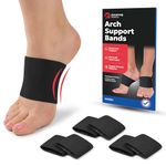 Plantar Fasciitis Brace Arch Supports - Arch Brace for Foot & Heel Pain Relief. Compression Sleeves Help Sore Heels, Bone Spurs, Flat Feet or High Arches Copper Infused Bands Plantar Fasciitis Splint