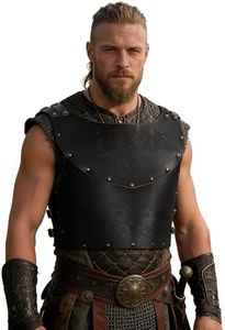 Leather Chest Armor Men Medieval Viking Retro Mercenary Knight Archer Leather Plate Armor