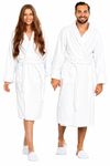 Luxury Bathrobe Towel with Slippers Spa Robe Combed 100% Terry Cotton Organic Cloth for Men Women Lightweight Luxurious Cozy Unisex Hotel Robes