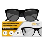 Oakter Smart Glasses with Wireless Bluetooth | Hands-Free Calling | Open Ear Music | Sport Headset | Intelligent Eyewear | Connect with Mobile/Tablet | Circular Frame | Black (Circular Frame)