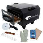 hot life Electric Tandoor Mini with Aluminium Tray, Shockproof Rubber Legs, Pizza Cutter, Magic Cloth, Glove and Recipe Book -(1500W/BLACK)