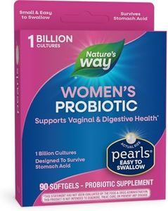 Nature’s Way Probiotic Pearls Women’s Probiotic Supplement, Vaginal & Digestive Health*, 1 Billion Cultures, No Refrigeration Required, 90 Softgels