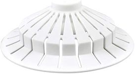 Danco 10771 Universal Bathroom Bathtub Suction Cup Hair Catcher Strainer and Snare | Fits Lift & Turn, Push Button & Trip Lever Drains |, White