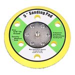 Sanding Pad, Backing Pad Hook and Loop,5/16‑24 Thread Standard Sizes 5in Backing Plate for Pneumatic Polishing and Finishing