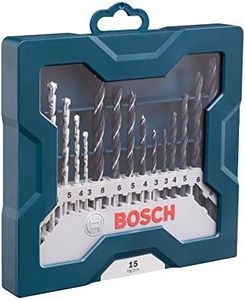 Bosch Professional 15 pcs wood + metal + masonry drill bit set