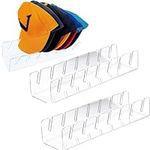 Hat Stand for Baseball Caps, 2 Pcs No Install Acrylic Hat Holder Display and Organizer, Acrylic Hat Holder for 14 Baseball Caps for Bedroom, Closet, Dresser, Office (Transparently)