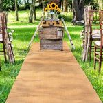 36 x 100ft All Natural Jute Burlap Aisle Runner - Natural