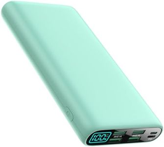 Portable Charger 38800mAh,LCD Display Power Bank,5 USB Outputs Battery Pack Backup,USB-C in&out Dual Input Phone Charging Compatible with iPhone 16/15/14 Pro,Android Samsung Galaxy Pixel Nexus-Green
