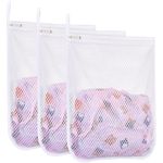 3 pcs Durable Honeycomb Mesh Laundry Bags for Delicates 3 Medium (12" x 15")